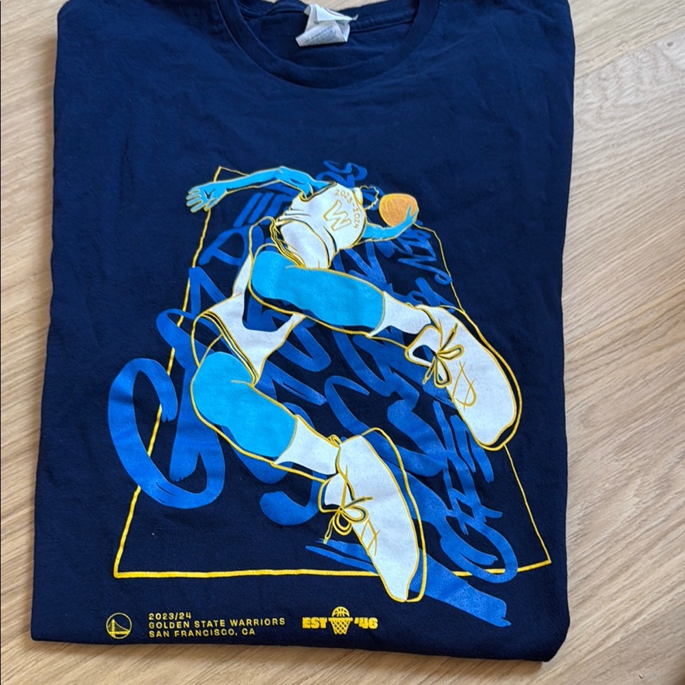 Golden State Warriors Blue Graphic T-Shirt